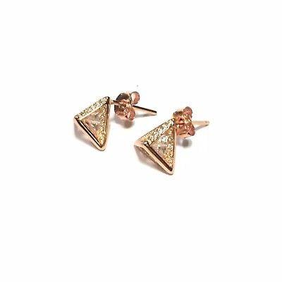 atjewels Round Cut White CZ 14k Rose Gold Over 925 Sterling Silver Stud Earrings For Girl's and Women's For MOTHER'S DAY SPECIAL OFFER - atjewels.in
