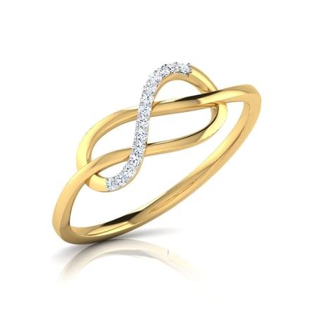 atjewels Yellow Gold Plated on 925 Sterling Silver White CZ Fashion Ring MOTHER'S DAY SPECIAL OFFER - atjewels.in