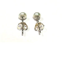 atjewels Round White Pearl .925 Sterling Silver Stud Earrings For Girl's & Women's For Navratri Special - atjewels.in
