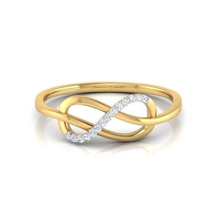 atjewels Yellow Gold Plated on 925 Sterling Silver White CZ Fashion Ring MOTHER'S DAY SPECIAL OFFER - atjewels.in