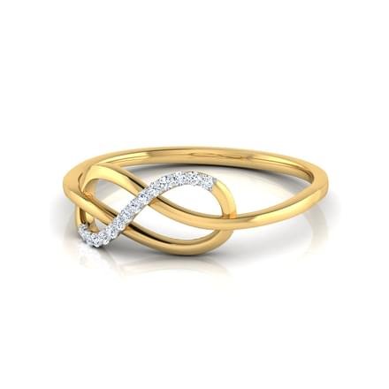 atjewels Yellow Gold Plated on 925 Sterling Silver White CZ Fashion Ring MOTHER'S DAY SPECIAL OFFER - atjewels.in
