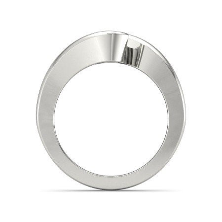 atjewels 14K White Gold Over .925 Silver Channel Setting Promise Ring For Women's Free Sizing - atjewels.in