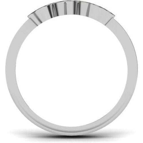 atjewels 14K White Gold Over Sterling Silver in White CZ Cocktail Ring for Men's MOTHER'S DAY SPECIAL OFFER - atjewels.in