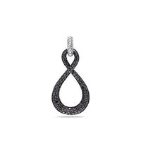 Infinity Pendant in Black Rhodium Over 925 Sterling Silver Round Black and White CZ For Women's MOTHER'S DAY SPECIAL OFFER - atjewels.in