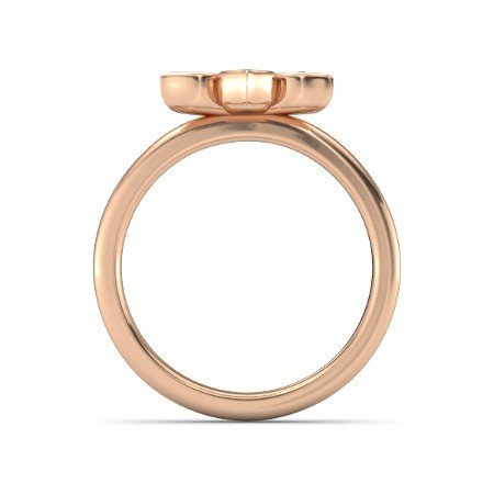 atjewels 14K Rose Gold Plated on .925 Sterilng Silver Pear Cut Blue Sapphire & Round Cut Garnet Flower Ring MOTHER'S DAY SPECIAL OFFER - atjewels.in