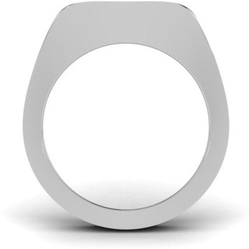 atjewels 14K White Gold Over Sterling Silver in Channel Set White CZ Wedding Band Ring for Men's MOTHER'S DAY SPECIAL OFFER - atjewels.in