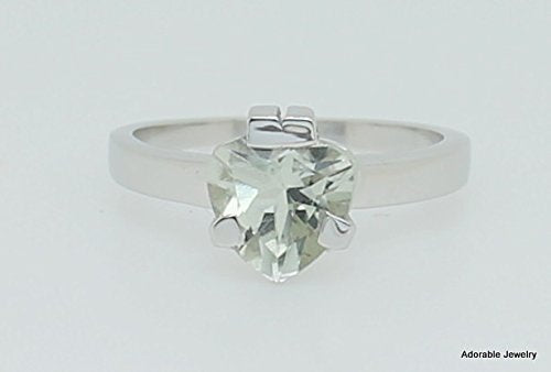 atjewels 925 Sterling Silver Triangle Cut Green Amethesty Solitaire Size US 7 MOTHER'S DAY SPECIAL OFFER - atjewels.in