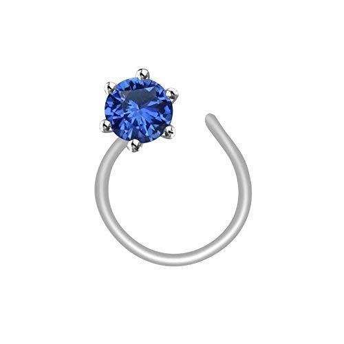 atjewels Round Cut Sapphire & White CZ .925 Sterling Silver Halo Jewelry Set for Girl's & Women's for Navratri Special - atjewels.in