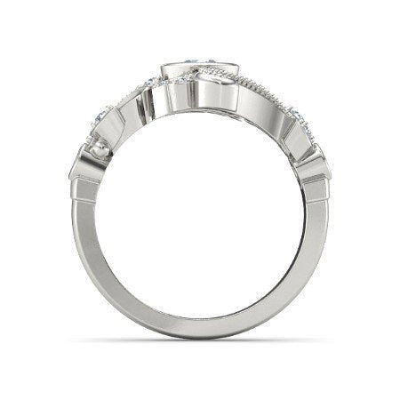 atjewels Platinum Over 925 Silver White Cubic Zirconia Disney Engagement and Flamenco Ring For Womens MOTHER'S DAY SPECIAL OFFER - atjewels.in