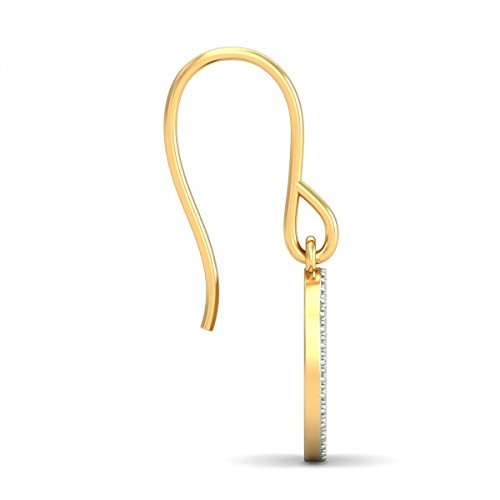 atjewels 14K Yellow Gold Over on .925 Sterling Silver White Simulated Diamond Hoop Earrings For Women's MOTHER'S DAY SPECIAL OFFER - atjewels.in