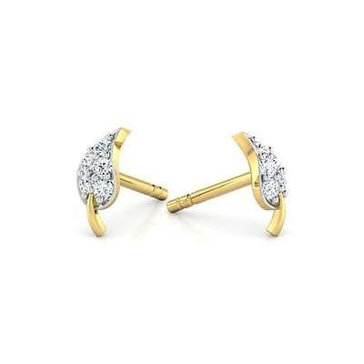 atjewels 14k Yellow Gold Over .925 Sterling Silver w/ Round Cut White CZ Selectable Earrings For Girl's & Women's Earrings - atjewels.in