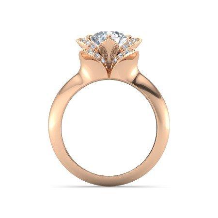 atjewels 14K Rose Gold Over 925 Silver White CZ  Princess T Engagement & Anniversary Ring MOTHER'S DAY SPECIAL OFFER - atjewels.in