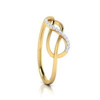 atjewels Yellow Gold Plated on 925 Sterling Silver White CZ Fashion Ring MOTHER'S DAY SPECIAL OFFER - atjewels.in