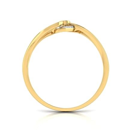 atjewels 14K Yellow Gold Plated on 925 Sterling Silver White Zirconia Cross Heart Ring MOTHER'S DAY SPECIAL OFFER - atjewels.in