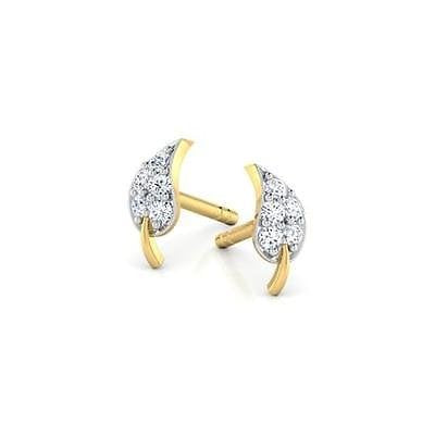 atjewels 14k Yellow Gold Over .925 Sterling Silver w/ Round Cut White CZ Selectable Earrings For Girl's & Women's Earrings - atjewels.in