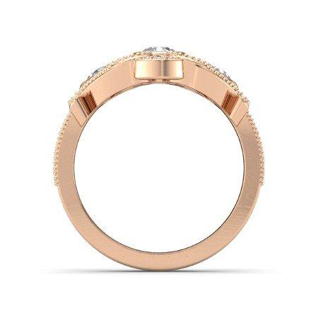 atjewels 14k Rose Gold On 925 Silver White Simulated Diamond  Princess M Engagement Ring MOTHER'S DAY SPECIAL OFFER - atjewels.in