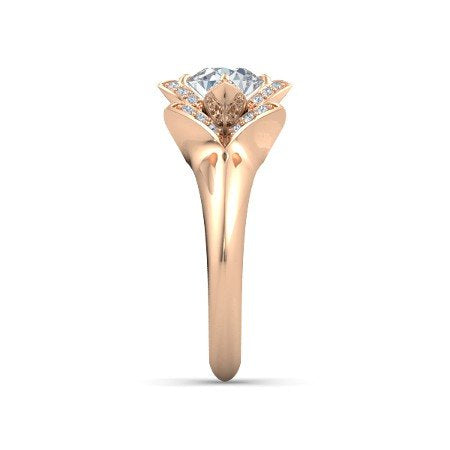atjewels 14K Rose Gold Over 925 Silver White CZ Disney Princess Tiana Engagement & Anniversary Ring MOTHER'S DAY SPECIAL OFFER - atjewels.in