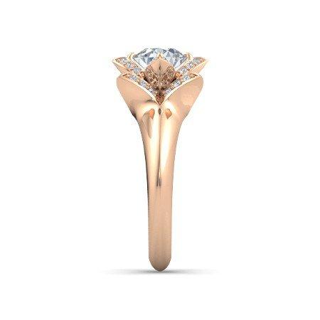 atjewels 14K Rose Gold Over 925 Silver White CZ  Princess T Engagement & Anniversary Ring MOTHER'S DAY SPECIAL OFFER - atjewels.in