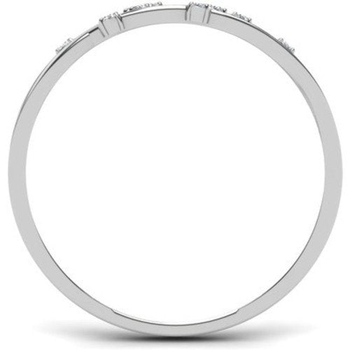 atjewels 14K White Gold Over Sterling White CZ Bypass Ring for Women's MOTHER'S DAY SPECIAL OFFER - atjewels.in