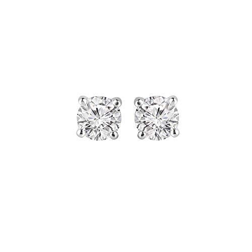 atjewels Round Cut White CZ .925 Sterling Silver 3MM, 5MM, 6MM & 7MM Stud Earrings For Girl's And Women's For Navratri Special - atjewels.in