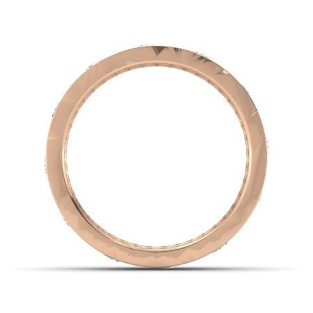 atjewels 14K Rose Gold on Sterling Silver Round White Cz Eternity band Ring For Women's MOTHER'S DAY SPECIAL OFFER - atjewels.in