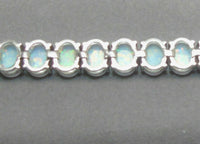 20 CT Oval Cut White Fire Opal 14k White Gold Over Adjutable Tennis 7" Bracelet - atjewels.in
