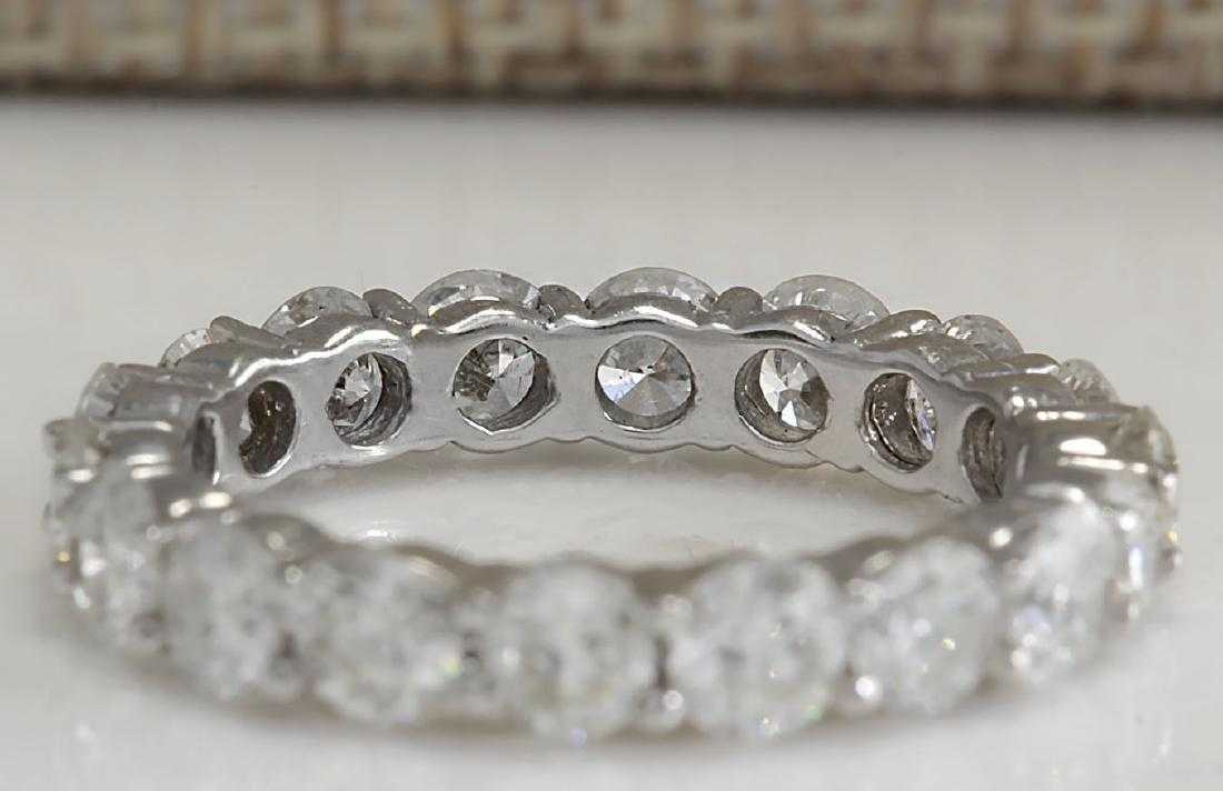 2.5 CT Round Cut Diamond 14k White Gold Over Eternity Wedding Women's Band Ring - atjewels.in