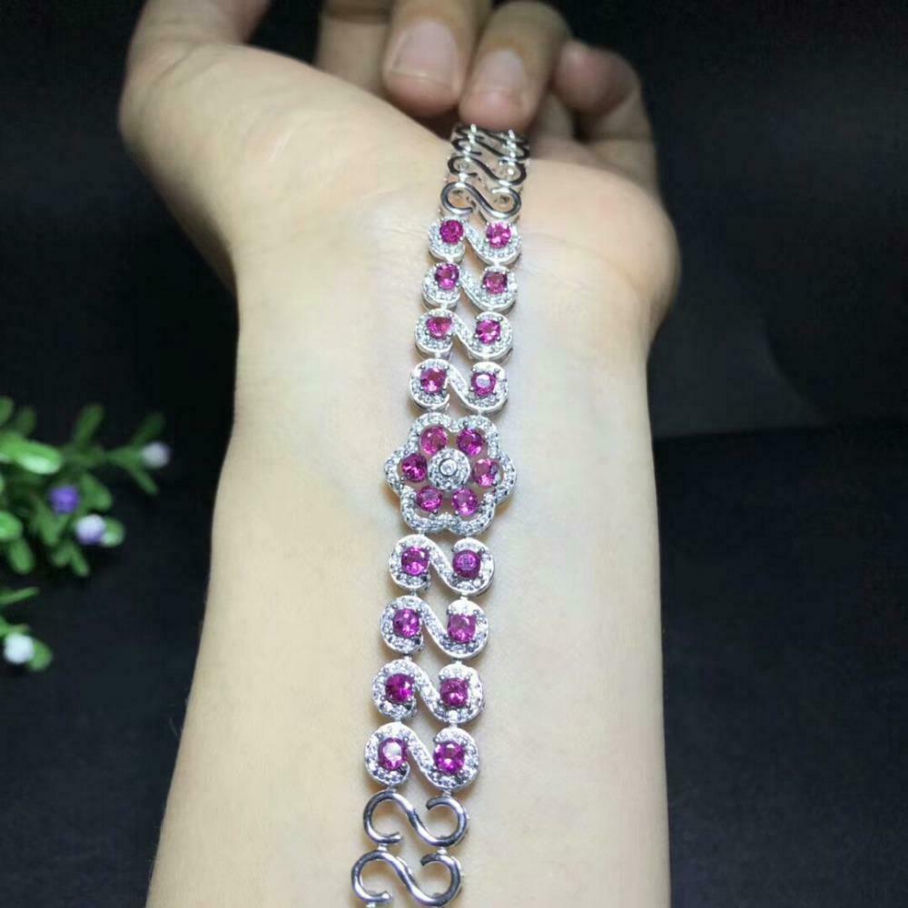 15CT Round Cut Tourmaline 14k White Gold Over Wedding Bridal Diamond 7" Bracelet - atjewels.in