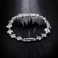 10 CT Marquise & Round Cut Diamond 14k White Gold Over Tennis Women's Bracelet - atjewels.in