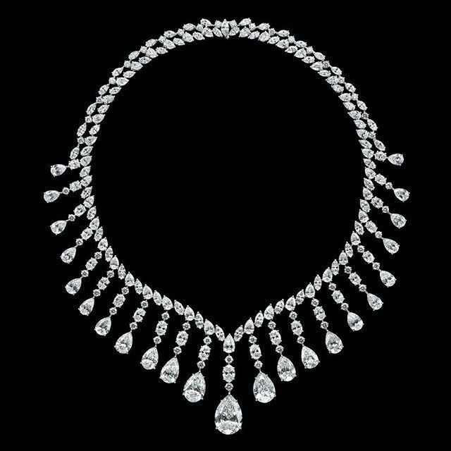 14k White Gold Over 65 CT Multi Cut Diamond Pear Collar Wedding Women's Necklace - atjewels.in