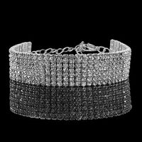 15 CT Round Cut Diamond 14K White Gold Over 7 Row Tennis 7'' Wedding Bracelet - atjewels.in