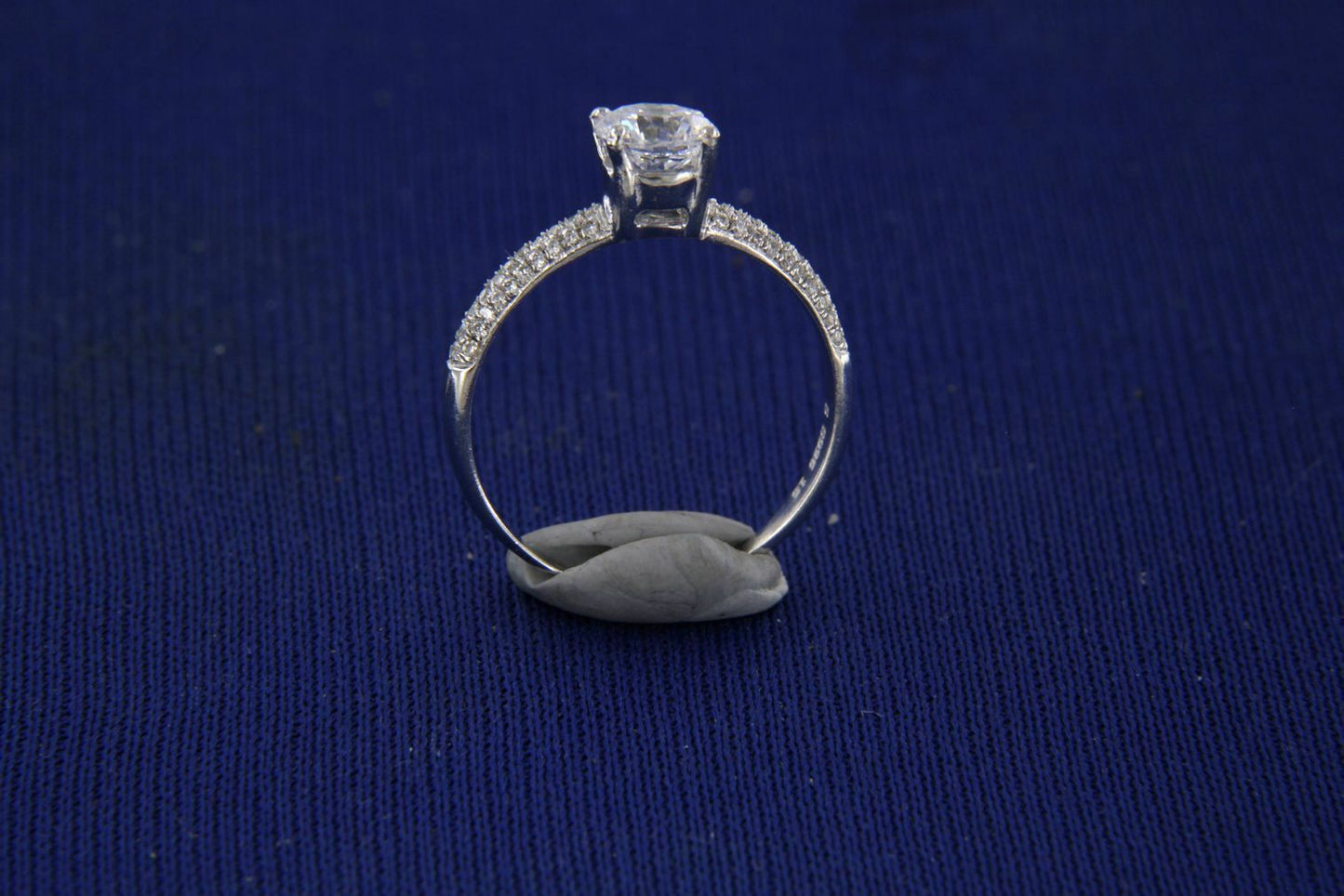 14k White Gold Over 2Ct Round Cut Diamond Solitaire with Accents Engagement Ring - atjewels.in