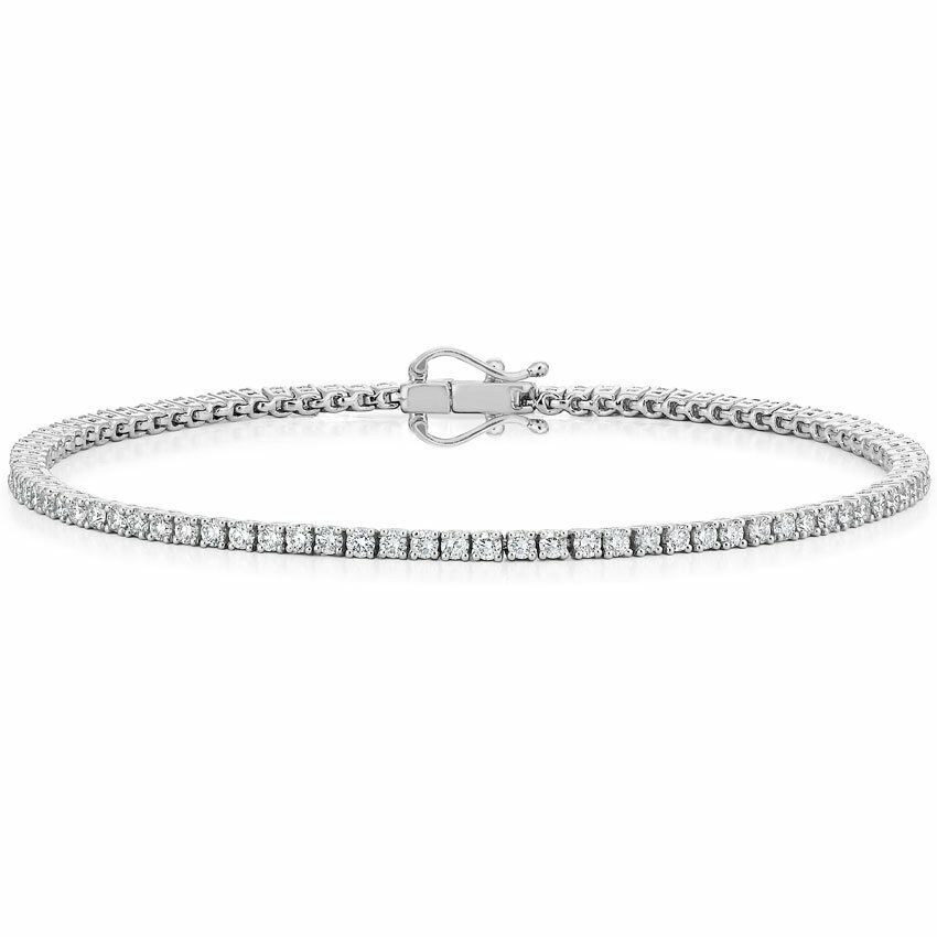 7 CT Brilliant Cut D/VVS1 Diamond Tennis 8" Bracelet 14k Solid White Gold Finish - atjewels.in