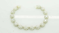 13CT Marquise Cut Diamond 14K White Gold Over Floral 7'' Tennis Wedding Bracelet - atjewels.in