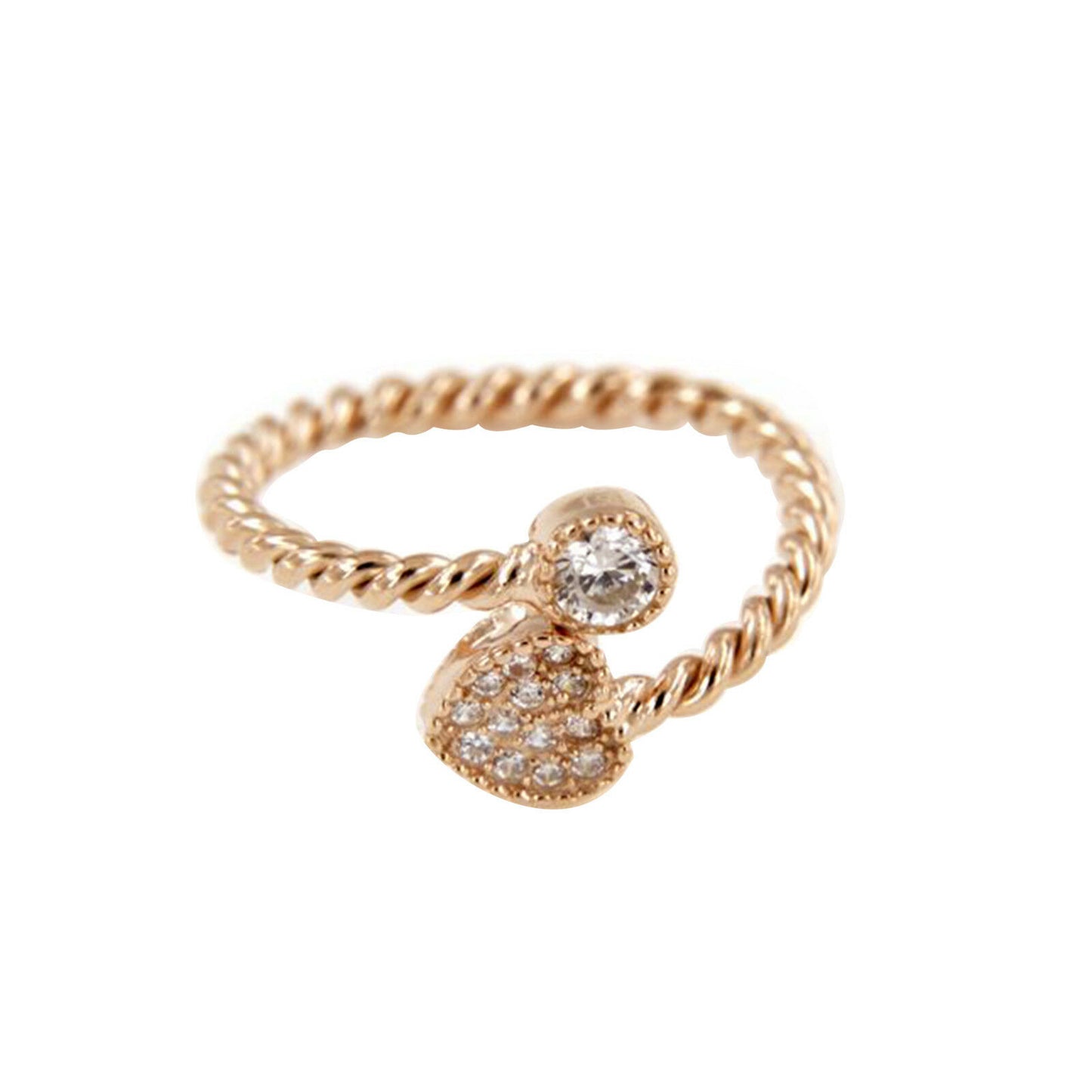 Round Cut Diamond 14K Rose Gold Over Diamond Adjustable Midi Toe Ring Jewelry - atjewels.in
