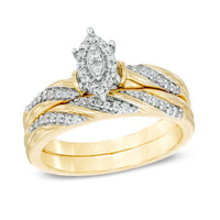 14k Two Tone Gold Over 2 Ct Round Cut Diamond Women's Engagement Ring Band Set - atjewels.in