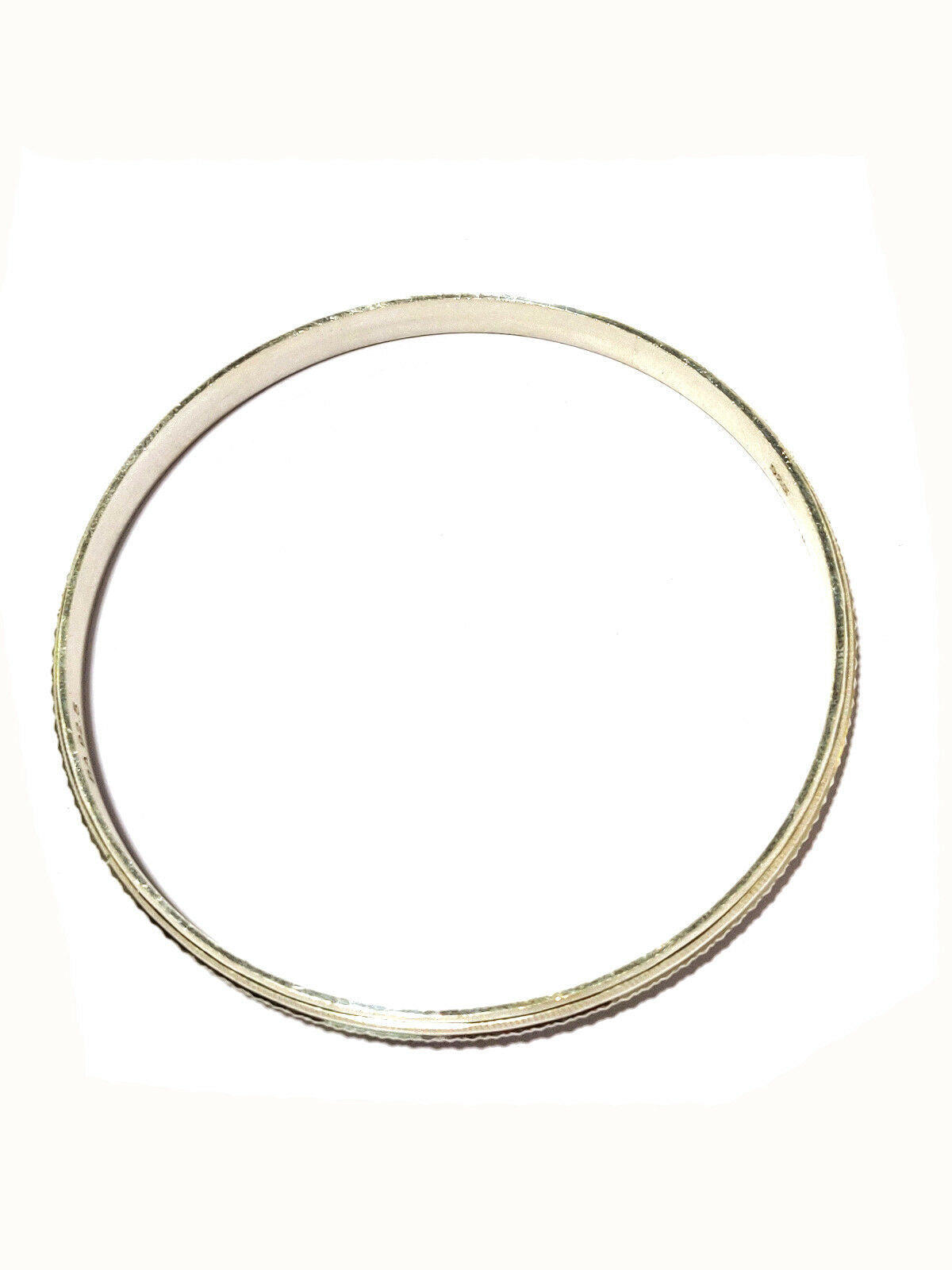 925 Hallmarked Sterling Silver Kada Bangle Bracelet For Boys & Men's 2.75 Inch" - atjewels.in