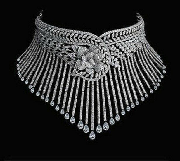 90 CT Diamond 14k White Gold Over Choker Drop Wedding Anniversary 16" Necklace - atjewels.in