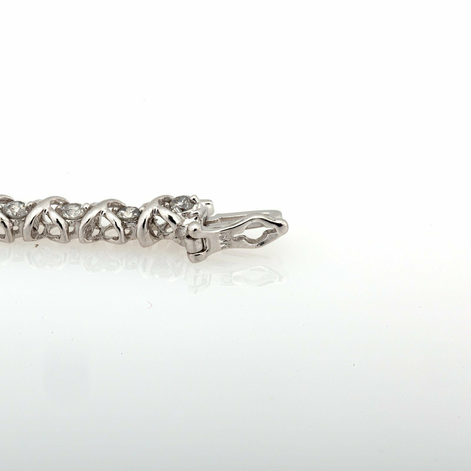 8 CT Round Cut Diamond Wedding X Link Tennis 7" Bracelet 14k White Gold Over - atjewels.in
