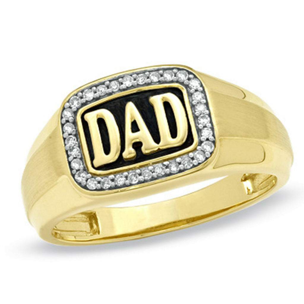 14K Yellow Gold Diamond DAD Ring – Boulevard Diamonds