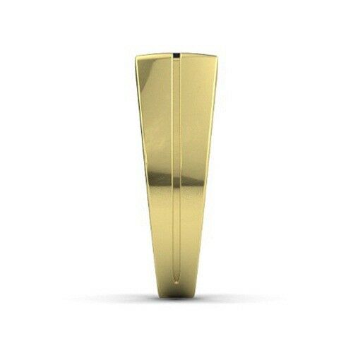 1/2 Ct Round Cut Diamond 14k Yellow Gold Over Three Stone Wedding Band Mens Ring - atjewels.in