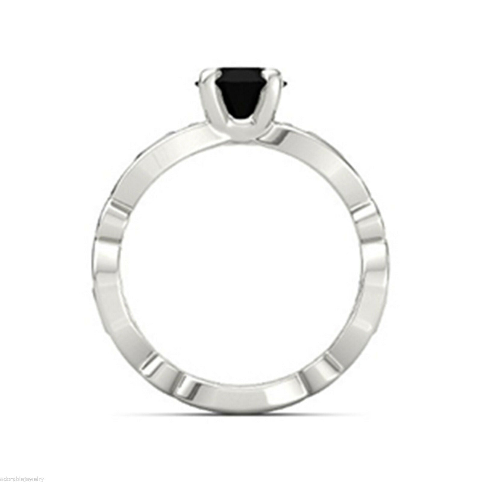 14k White Gold FN Round Cut Diamond Sapphire Disney Princess Merida Wedding Ring - atjewels.in