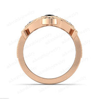 1 Ct Round Cut Diamond 14K Rose Gold Over Solitaire Halo Engagement Wedding Ring - atjewels.in