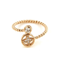 Round Cut Diamond 14K Rose Gold Over Diamond Adjustable Midi Toe Ring Jewelry - atjewels.in