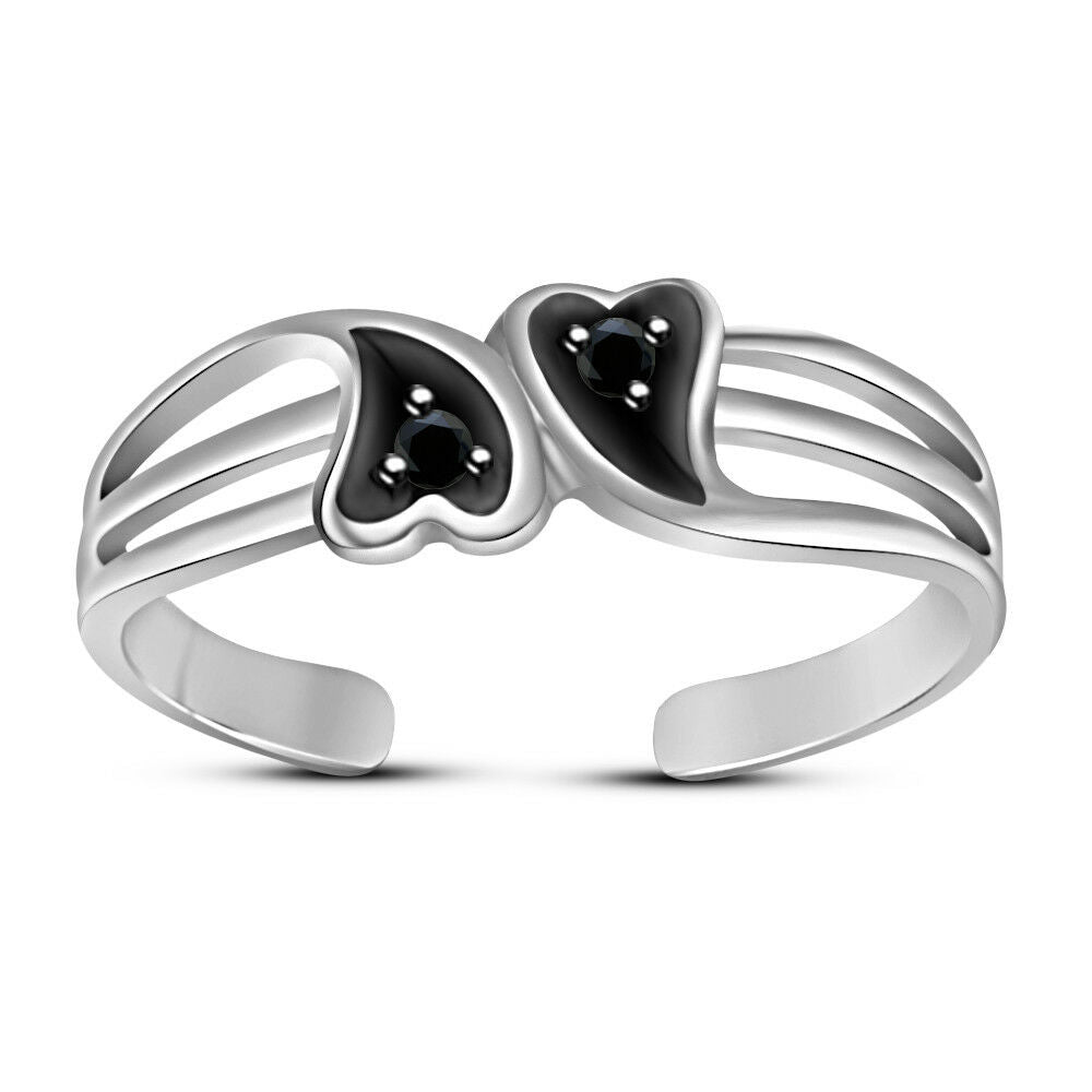 Garnet Celtic Knot Double Heart ring - 14K White Gold |JewelsForMe