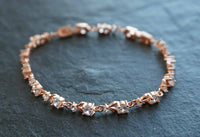 6 CT Round Cut Diamond 14K Rose Gold Over 7'' Tennis Bracelet - atjewels.in