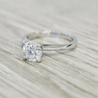 1 CT Round Cut Diamond 14k White Gold Over Solitaire Engagement Women's Ring - atjewels.in