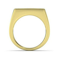 1/2 Ct Round Cut Diamond 14k Yellow Gold Over Three Stone Wedding Band Mens Ring - atjewels.in