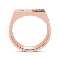 1/2 Ct Round Cut Diamond 14k Rose Gold Over Engagement Wedding Men's Ring - atjewels.in