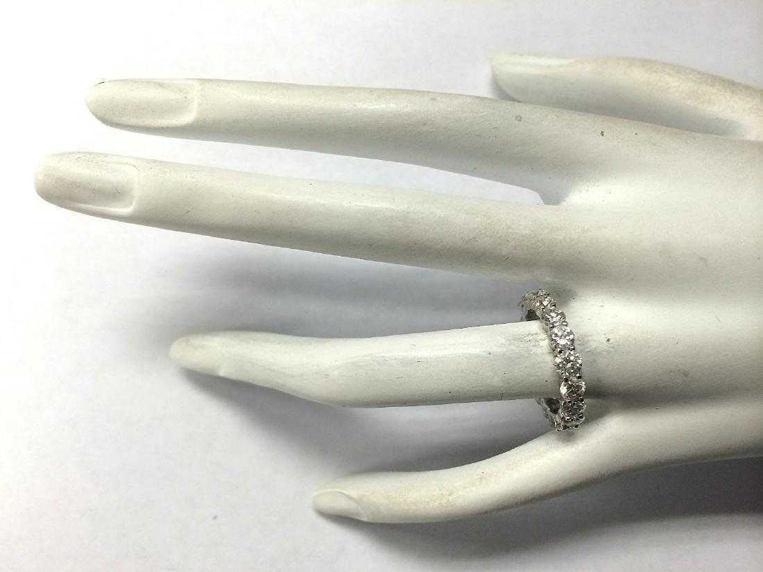 2.5 CT Round Cut Diamond 14k White Gold Over Eternity Wedding Women's Band Ring - atjewels.in